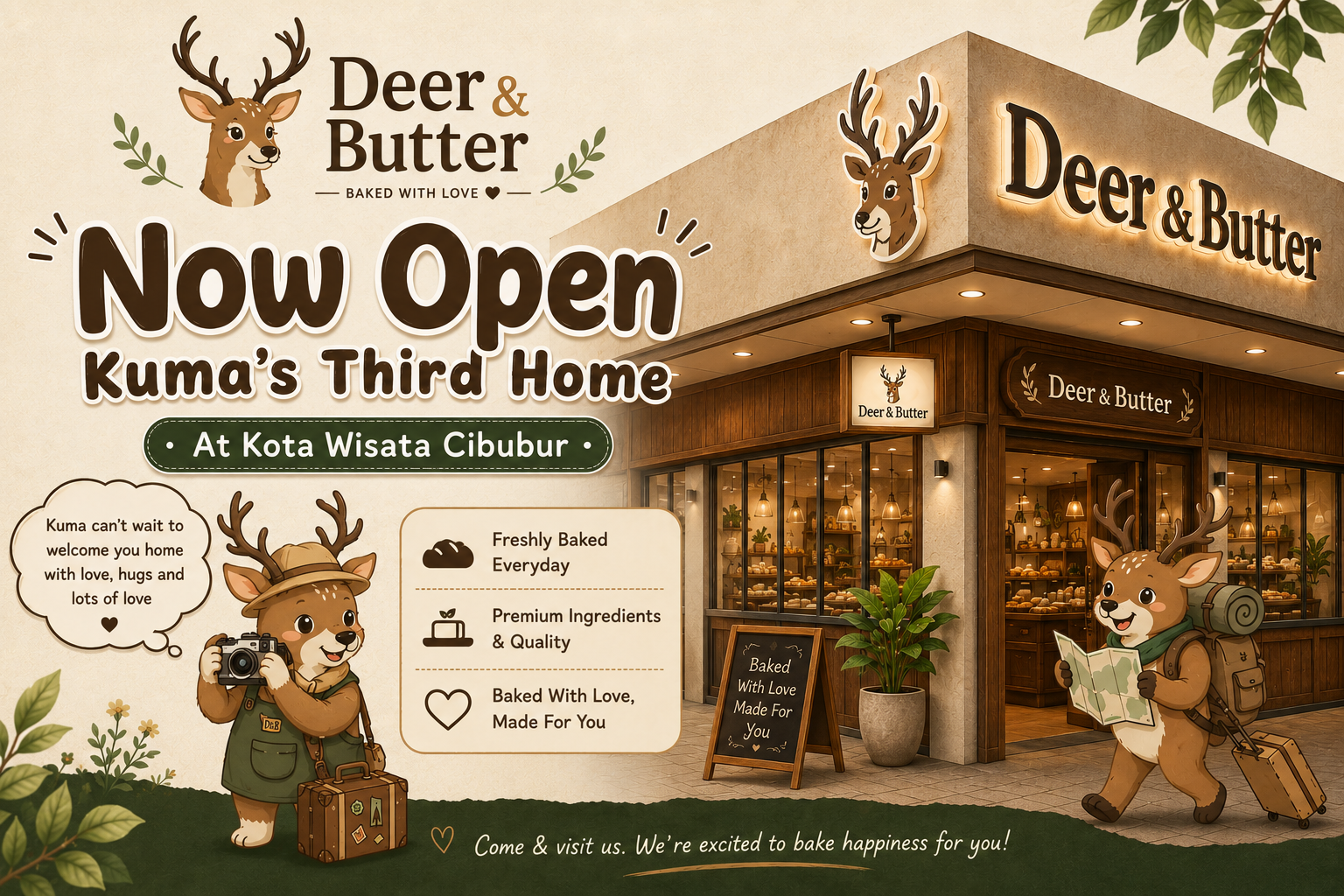 Deer & Butter Kini Hadir di Kota Wisata Cibubur