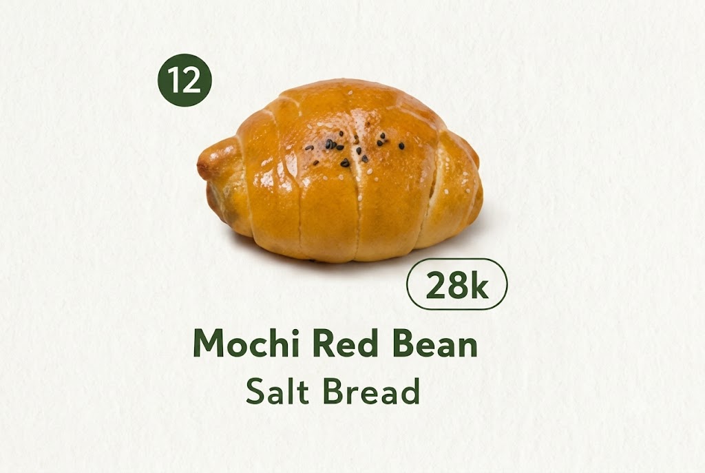 Mochi Red Bean Salt Bread